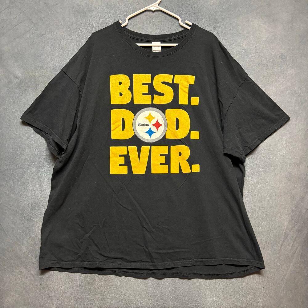 Pittsburgh Steelers Best Dad Ever Tee 3XL Black NFL Shirt Football Fan Gear Wear
